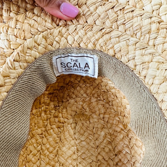 Raffia Brim Sun Hat By Scala The Collection O/S - Picture 8 of 9